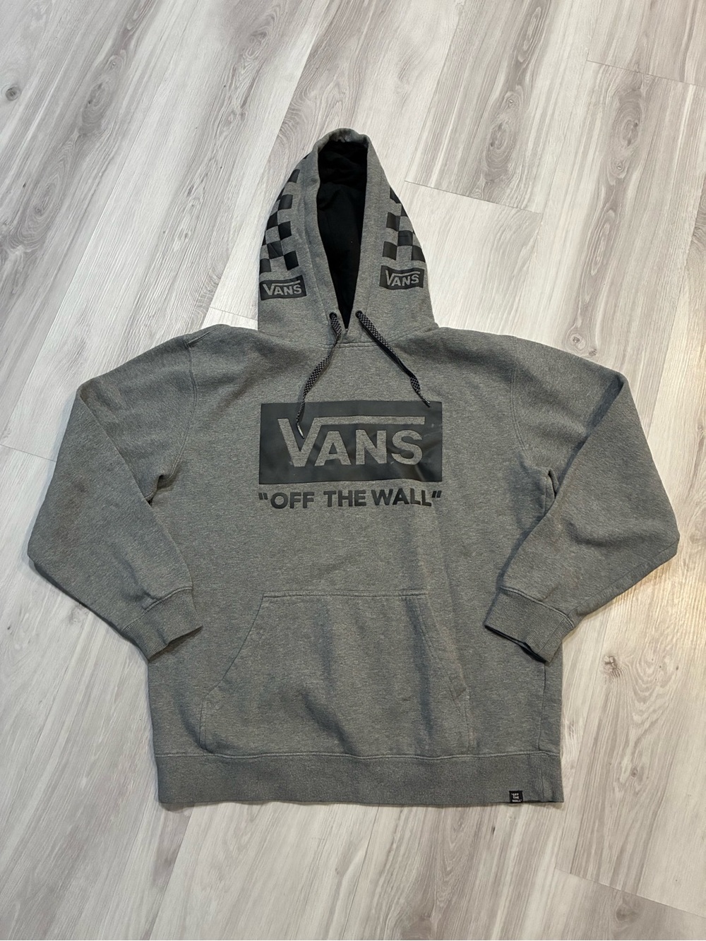 Vans Gray 'Off The Wall' Pullover Hoodie